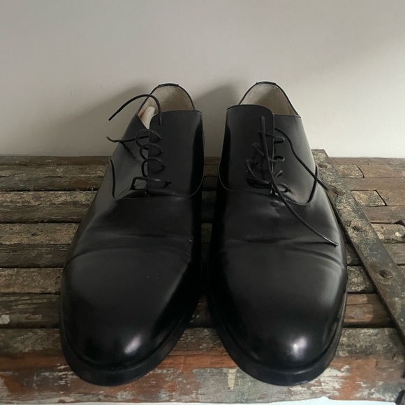 Vintage near deadstock cap toe Walter Steiger size 10 Oxford tuxedo dress shoes - Picture 5 of 5